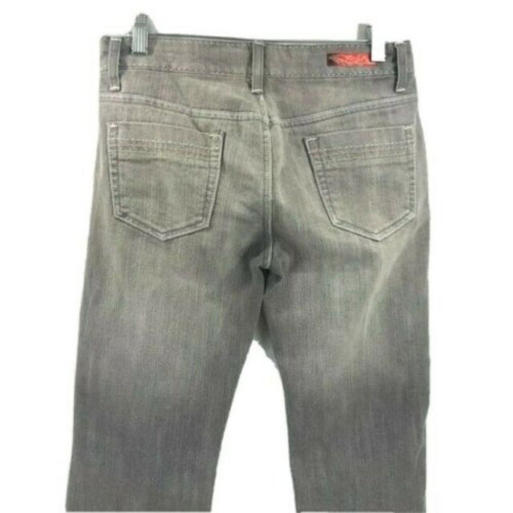 Shorty Juniors Gray Capri Jeans  with Pink & Green Size 7